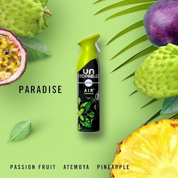 Febreze Ambientador de aire que elimina olores, aroma paraíso inparable (nuevo), 2 unidades, 8.8 onzas cada uno (17.6 onzas total) - Image 3