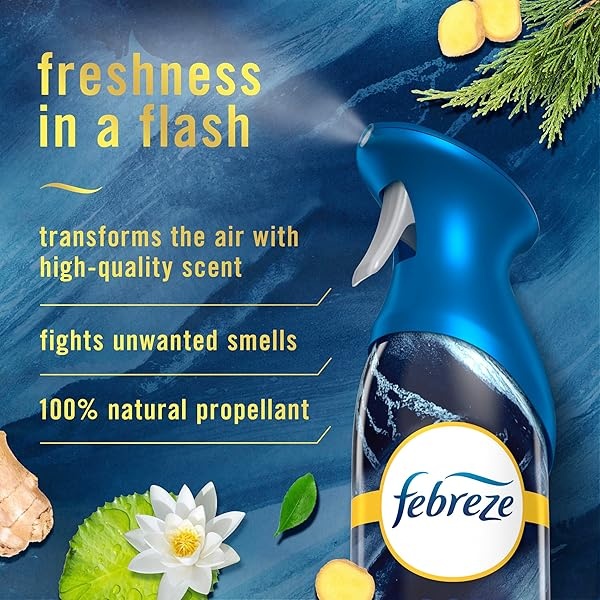 Febreze Ambientador en spray, océano, eliminador de olores, 3 unidades - Image 3