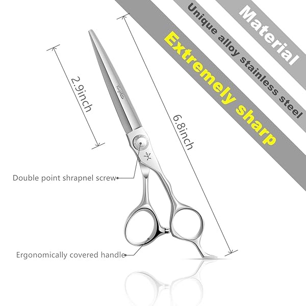Fengliren Tijeras profesionales de alta gama extremadamente afiladas, tijeras de corte de pelo para peluquería de 6.5 pulgadas, tijeras de corte de pelo hechas de aleación de acero inoxidable para peluquería y uso doméstico - Image 3