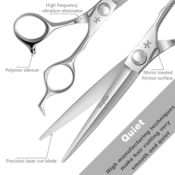 Fengliren Tijeras profesionales de alta gama extremadamente afiladas, tijeras de corte de pelo para peluquería de 6.5 pulgadas, tijeras de corte de pelo hechas de aleación de acero inoxidable para peluquería y uso doméstico - Image 5