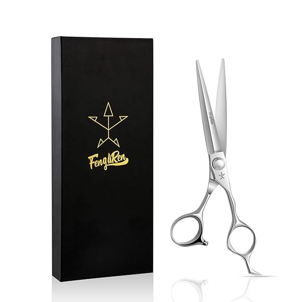 Fengliren Tijeras profesionales de alta gama extremadamente afiladas, tijeras de corte de pelo para peluquería de 6.5 pulgadas, tijeras de corte de pelo hechas de aleación de acero inoxidable para peluquería y uso doméstico