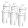 Filterlogic - Filtro de Agua para Jarra con certificación NSF, Repuesto para Brita® Classic 35557, OB03, Mavea® 107007, Repuesto para lanzadores Brita® Grand, Lake, Capri, Wave y más (Paquete de 6)