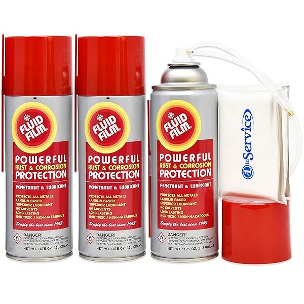 Fluid Film 11.75 oz. Spray 3-Pak, Spray can Extension Wand, Bonus Number 1 in Service Wallet Size Tissue Pack - Image 4