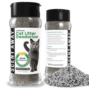 Fragent Away - Desodorizador de arena para gatos sin fragancia con carbón activo (paquete de 1)