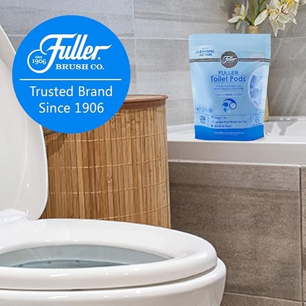 Fuller Brush Cápsulas limpiadoras de inodoro – limpiadores solubles en agua – Limpia desincrustaciones y refresca los inodoros de baño, elimina los olores, los suelos y las manchas de luz fresca aroma ideal para hogares y negocios - Image 7