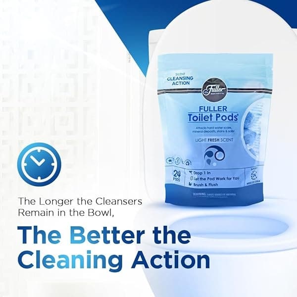 Fuller Brush Capsulas limpiadoras de inodoro - limpiadores solubles en agua - Limpia desincrustaciones y refresca los inodoros de bano, elimina los olores, los suelos y las manchas de luz fresca aroma ideal para hogares y negocios - Image 6