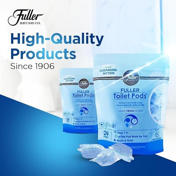Fuller Brush Capsulas limpiadoras de inodoro - limpiadores solubles en agua - Limpia desincrustaciones y refresca los inodoros de bano, elimina los olores, los suelos y las manchas de luz fresca aroma ideal para hogares y negocios - Image 7