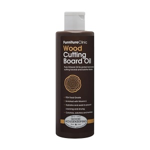 Furniture Clinic Aceite de tabla de cortar | Aceite mineral apto para alimentos para proteger, acondicionar y restaurar tablas de cortar, bloques de carnicero y encimeras, 8.5 onzas