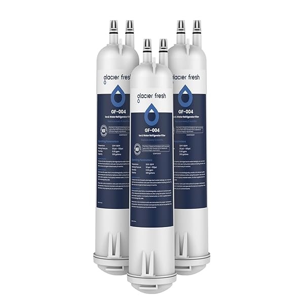 GLACIER FRESH - Filtro de agua para refrigerador 4396841, EDR3RXD1, KAD3RXD1, WHR3RXD1, 4396841, 4396710, filtro 3, 46-9083, 46-9030, 9030, 9083 filtro de agua para refrigerador, paquete de 3