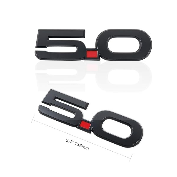 GT Emblema + 5.0 Emblema x 2 para Ford Mustang Badge Decal, Negro mate - Image 5
