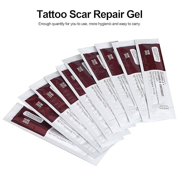 Gel reparador de cicatrices de tatuaje, 100 unidades, pomada de microblading con vitamina A & D, antiinflamatorio y anticicatrices, crema de cuidado para maquillaje microblading y curación de tatuajes - Image 5