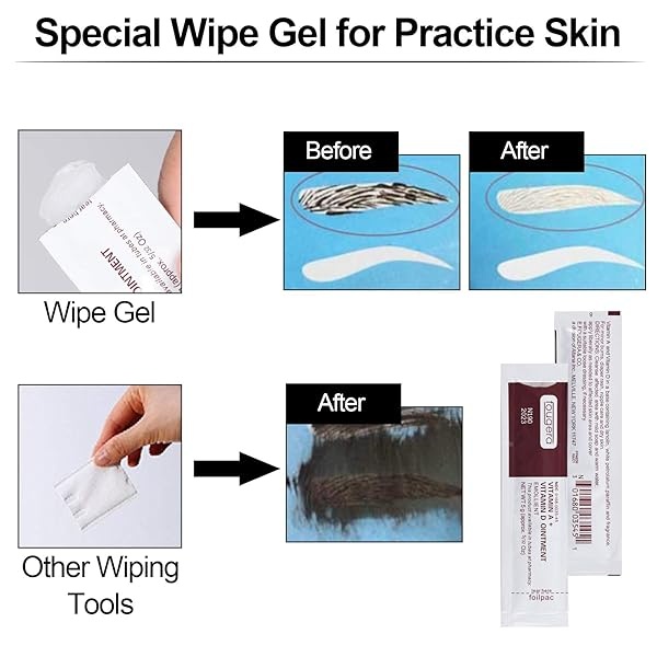 Gel reparador de cicatrices de tatuaje, 100 unidades, pomada de microblading con vitamina A & D, antiinflamatorio y anticicatrices, crema de cuidado para maquillaje microblading y curación de tatuajes - Image 6