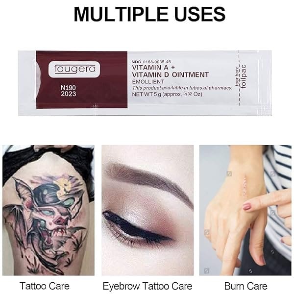 Gel reparador de cicatrices de tatuaje, 100 unidades, pomada de microblading con vitamina A & D, antiinflamatorio y anticicatrices, crema de cuidado para maquillaje microblading y curación de tatuajes - Image 7