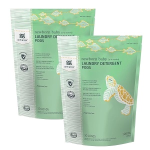 Grab Green Natural Baby Detergente Cápsulas de 0 a 4 meses, sin fragancia, 2 unidades
