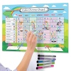 Gráfico de tareas magnético para varios niños (brillante)