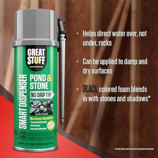 Great Stuff 99112849 Dispensador Inteligente para estanques y Piedras, 12 onzas, Negro - Image 3
