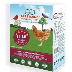 Gusanos de Comida apetitosos de 11 libras-100% sin OMG Secos para Comidas – Gusanos de Comida de Alta proteína – Perfecto para Tus Pollos, Patos, pájaros Salvajes, Tortugas, hámsters, Peces y erizos