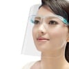 HEFUTE 5 fundas protectoras para la cara con protección completa, cómodas, compatibles con gafas, antigoteo, anticontaminación y resistente al viento, transparentes, con escudo