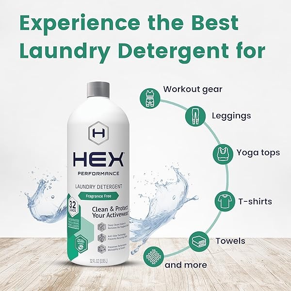 HEX Performance Advanced - Detergente de una sola dosis, Free + Clear, 32 Loads (Pack of 2) - Image 4