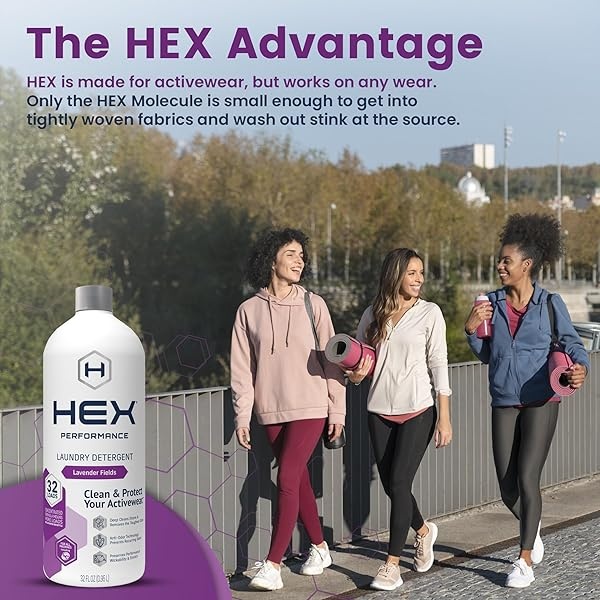 HEX Performance Detergente de lavandería, campos de lavanda, 32 cargas (paquete de 2) – Diseñado para ropa activa, respetuoso con el medio ambiente - Image 3