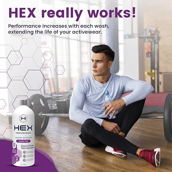 HEX Performance Detergente de lavandería, campos de lavanda, 32 cargas (paquete de 2) – Diseñado para ropa activa, respetuoso con el medio ambiente - Image 6