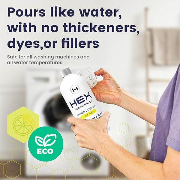 HEX Performance Detergente de lavandería, maderas cítricas, 32 cargas (paquete de 2) – Diseñado para ropa activa, ecológico - Image 5