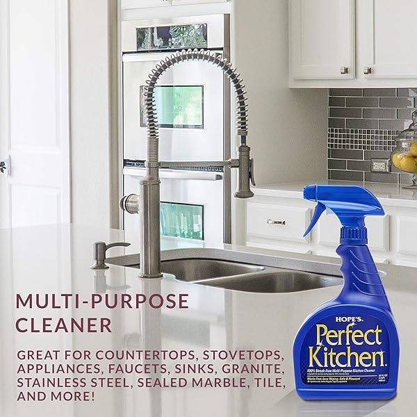 HOPE'S - 32PK-2PK6EA Limpiador de cocina perfecto, espray de limpieza multiusos, desengrasante sin residuos para estufas, encimeras, fregaderos, seguro para uso doméstico, paquete de 2, 32 onzas - Image 5
