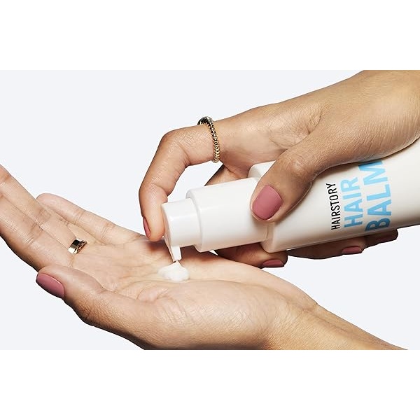 Hairstory Bálsamo hidratante para el cabello, botella de 4 onzas, dejar en acondicionador para cabello rizado, suaviza el grosor y el encrespamiento, gestiona la sequedad y desenredar nudos, ingredientes naturales - Image 5