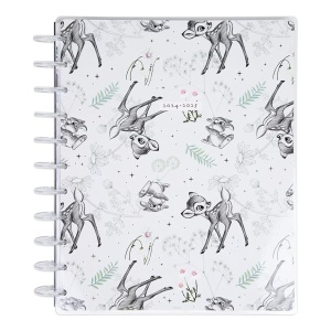 Happy Planner Disney Planificador de 12 meses de año con disco encuadernado, de julio de 2024 a junio de 2025 diario, semanal, mensual, tamaño grande, diseño vertical, primavera de Bambi, 12