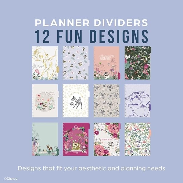 Happy Planner Disney Planificador de 12 meses de año con disco encuadernado, de julio de 2024 a junio de 2025 diario, semanal, mensual, tamaño grande, diseño vertical, primavera de Bambi, 12 - Image 6