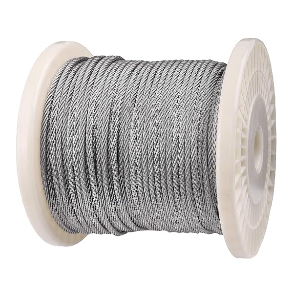 HarborCraft 1/8" 316 Stainless Steel for Deck Cable Railing Kits DIY Balustrades 7x7 Wire Rope Aircraft Cable 150 Feet - Image 3