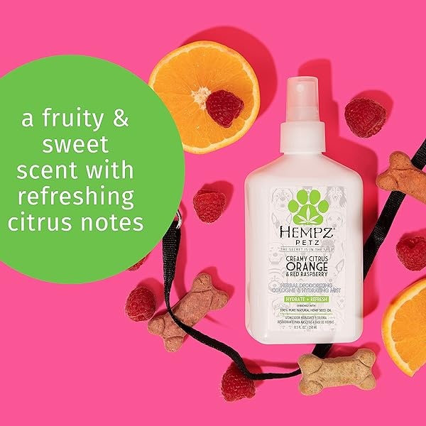 Hempz Petz Dog Cologne, Creamy Citrus Orange & Red Raspberry, 8.5 fl. oz. - Hydrating Puppy Perfume - Image 3