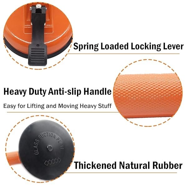 Herramienta de fijación de huecos de piso para reparación de huecos de piso laminado, incluye ventosa de aluminio resistente de alta calidad y mazo de goma con mango de fibra de vidrio, no se puede utilizar en suelos de superficie raspados - Image 3