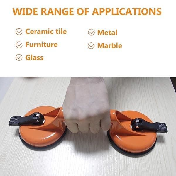 Herramienta de fijación de huecos de piso para reparación de huecos de piso laminado, incluye ventosa de aluminio resistente de alta calidad y mazo de goma con mango de fibra de vidrio, no se puede utilizar en suelos de superficie raspados - Image 7