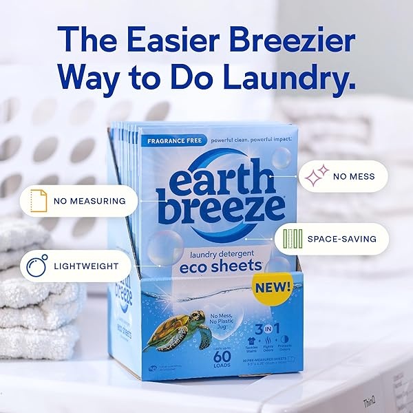 Hojas de lavandería sin fragancia Earth Breeze - Image 6
