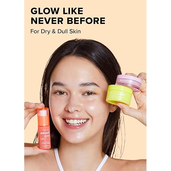I Dew Care Skincare Set - Vitamin To Glow Pack | Illuminating Vitamin C Trio with Niacinamide, Travel Size, Cream, Lip Mask, Serum - Image 3