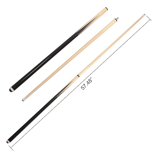 ISPIRITO Juego de 4 tacos de billar de 19 a 21 onzas, 2 piezas de 58 pulgadas para casa, barra de billar de 13 mm, puntas de pegamento de madera dura - Image 4