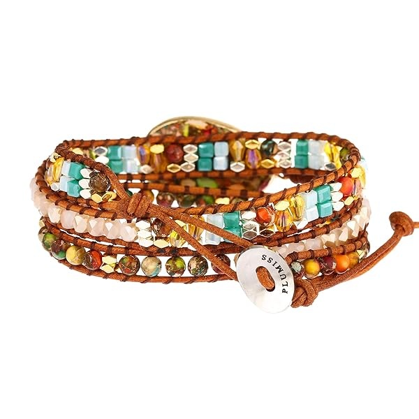 IUNIQUEEN - Pulsera de abalorio de Piel con Chakra Imperial Hecha a Mano - Image 5
