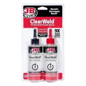 J-B Weld ClearWeld - Jeringa epoxi de ajuste rápido, Claro, 8 oz Pro., 8 oz Pro Size