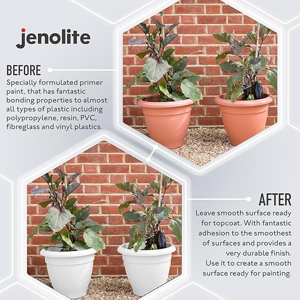 JENOLITE - Aerosol de plástico para imprimación | Gris, imprimación de plástico duradero de alta calidad, ideal para muebles de jardín de plástico, macetas y otros plásticos duros | 400 ml (14 onzas) - Image 6