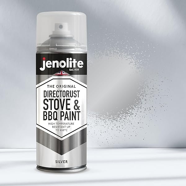 JENOLITE Directorust - Pintura en aerosol para barbacoa y estufa, color plateado, resistente a altas temperaturas hasta 650 °C, barbacoas, estufas, chimeneas, automotrices, pantallas de fuego y - Image 7