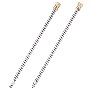 JOEJET - Varita de extensión para lavadora eléctrica, lanza de acero inoxidable de 17 pulgadas con conexión rápida de 1/4 pulgadas, paquete de 2