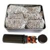 Jet 6 bolsas de magnesio para principiantes de emergencia + 1 caja de lata y kit de fósforos para acampar y senderismo (lata grande y 6 bolsas Mag + kit de coincidencia resistente al viento)