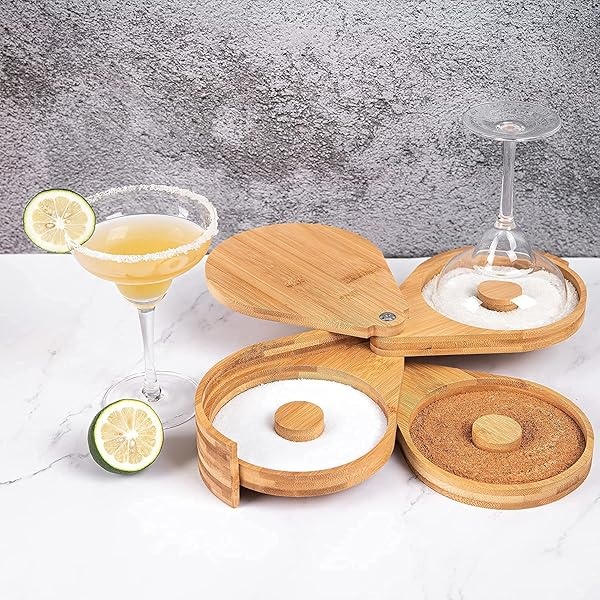 Jillmo Margarita - Juego de bimmer de sal de bambú con 3 lazos para cóctel, accesorios para bar de fiesta (no incluidos) - Image 7
