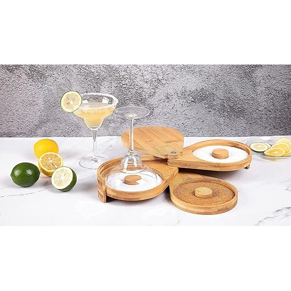 Jillmo Margarita - Juego de bimmer de sal de bambú con 3 lazos para cóctel, accesorios para bar de fiesta (no incluidos) - Image 8