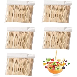 Juego de 500 palillos de bambú para comida y cócteles, para fiestas de queso, banquete, buffet y catering, bambú natural, brochetas para aperitivos, cócteles, frutas
