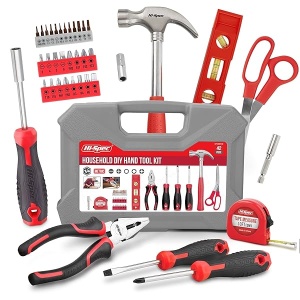 Juego de Herramientas de Bricolaje Para el Hogar Hi-Spec de 42 Piezas Con Herramientas Manuales y Un Mango de Destornillador 2 en 1 Para Reparaciones Domésticas