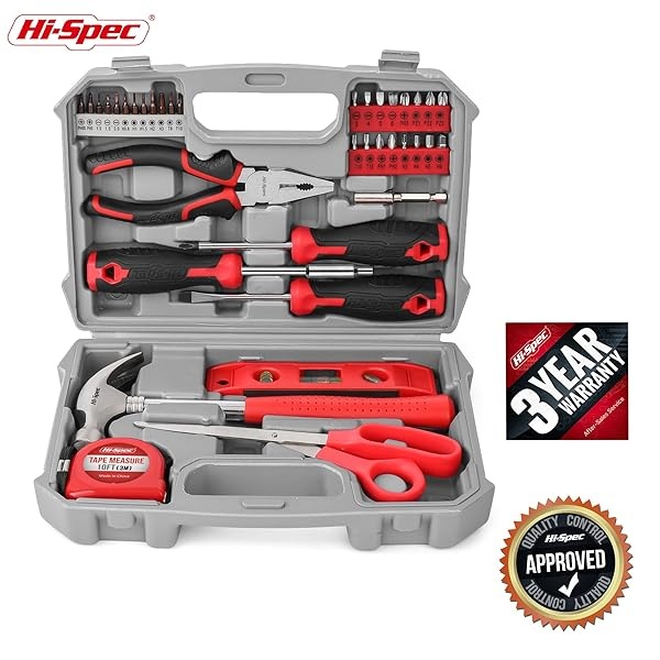 Juego de Herramientas de Bricolaje Para el Hogar Hi-Spec de 42 Piezas Con Herramientas Manuales y Un Mango de Destornillador 2 en 1 Para Reparaciones Domésticas - Image 8