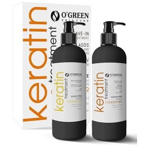 Juego de champú y acondicionador de queratina, aceite de argán para cabello seco, sin sulfato parabenos, anti encrespamiento, complejo de queratina clarificante y protector