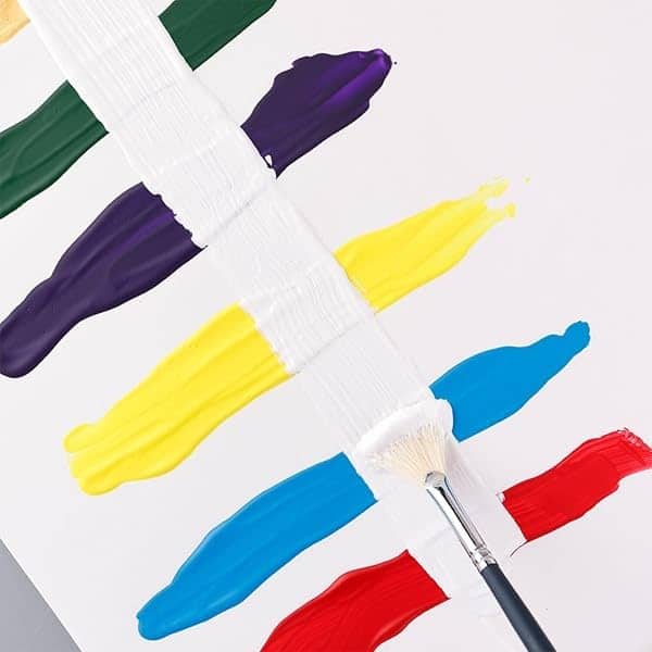 Juego de pintura acrílica para pintura, 20 colores acrílicos vibrantes 60 ml para lona, madera, tela, piel, cartón, papel y manualidades - Image 9